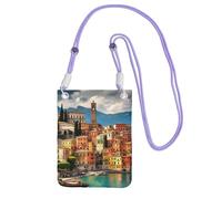 KLJnmbb Beau sac à bandoulière pour téléphone portable imprimé Italie pour femmes et hommes, violet, Taille unique