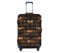 KLJnmbb Bibliothèque Bibliothèque Imprimée Valise Extensible Universelle Élastique Bagages Housse de Protection Vacances Voyage, Noir , XL, Bagage à main
