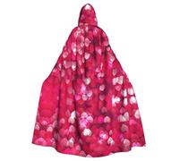 KLJnmbb Cape à capuche avec imprimé cœur pour la Saint-Valentin, Halloween, pleine longueur, costume unisexe pour adulte