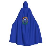 KLJnmbb Cape à capuche avec imprimé drapeau de l'État du Nevada pour | Cape de déguisement polyvalente pour carnaval 185 cm