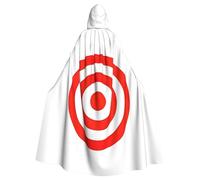 KLJnmbb Cape à capuche imprimée cible pour adultes - Costume de carnaval - Cosplay - Accessoire de fête - Fournitures d'extérieur