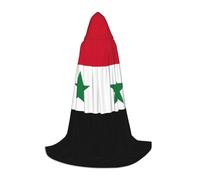 KLJnmbb Cape à capuche imprimée drapeau de la République arabe syrienne pour cosplay, festival, célébrations, événements en plein air
