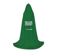 KLJnmbb Cape à capuche imprimée drapeau de l'Arabie saoudite pour cosplay, festival, célébrations, événements en plein air