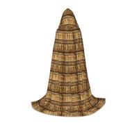 KLJnmbb Cape à capuche imprimée hiéroglyphes égyptienne pour cosplay, festival, célébrations, événements en plein air