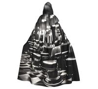 KLJnmbb Cape à capuche pour adulte - Style monochrome - Pour carnaval, cosplay, fête - Fournitures d'extérieur