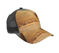 KLJnmbb Casquette de baseball en maille imprimée pyramide égyptienne dans le désert - Casquette tendance en maille - Activités de plein air - Voyage, sport, pêche - Noir