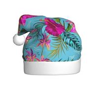KLJnmbb Chapeau de Père Noël pour adulte Motif Hello Hawaï pour fêtes de fin d'année, accessoire de fête