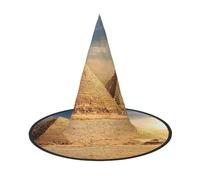 KLJnmbb Chapeau de sorcière unisexe avec imprimé pyramide égyptienne dans le désert pour adultes et adolescents