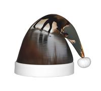 KLJnmbb Chapeau d'elfe de Noël pour enfants et adultes avec imprimé cerf ours élan fête saisonnière couvre-chef hiver Noël Nouvel An