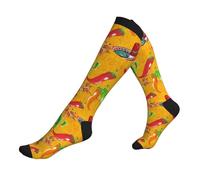 KLJnmbb Chaussettes de course à pied avec motif cactus et piment pour homme et femme - Unisexe - Pour voyage, randonnée, sport, 3 noir, Taille unique