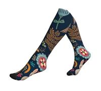 KLJnmbb Chaussettes de sport épaisses pour homme et femme Motif hibou, lapin, oiseau, renard, 1 noir, Taille unique