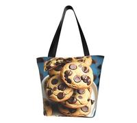 KLJnmbb Cookies Nourriture Pépites de Chocolat Biscuits Imprimé Sac à Bandoulière Fonctionnel Voyage Plage Tendance Sac à Main Quotidien Vacances Travail Été