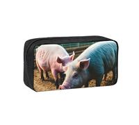 KLJnmbb Étui léger imprimé cochons dans la ferme pour bureau, voyage, voyage, maison, cadeau