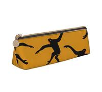 KLJnmbb Gibbon Trousse à crayons élégante avec fermeture éclair Motif singe Noir