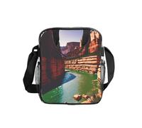 KLJnmbb Grand Canyon Sac à déjeuner transparent grande capacité Motif imprimé pique-nique école bureau voyage plage