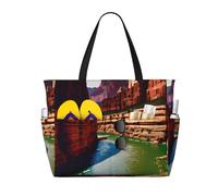 KLJnmbb Grand Canyon Sac de plage de voyage imperméable à plusieurs poches, léger, pliable, réutilisable