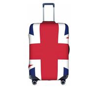 KLJnmbb Housse de protection élastique lavable anti-rayures pour valises Motif drapeau du Royaume-Uni, blanc, L