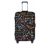 KLJnmbb Housse de protection élastique lavable anti-rayures pour valises Motif formule mathématique, blanc, XL