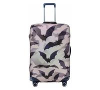 KLJnmbb Housse de protection élastique universelle avec motif chauve-souris pour Halloween Gris, Noir , M, Bagage à main
