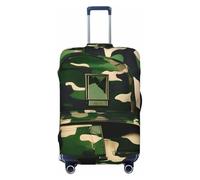 KLJnmbb Housse de protection élastique universelle pour bagage - Motif camouflage numérique - Vert, Noir , M, Bagage à main