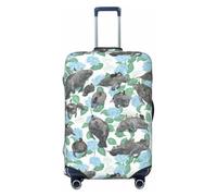 KLJnmbb Housse de protection élastique universelle pour bagage Motif lapins lamantins, Noir , XL, Bagage à main