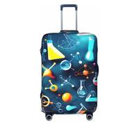 KLJnmbb Housse de protection élastique universelle pour bagages Motif abstrait Science Chimie, Noir , XL, Bagage à main