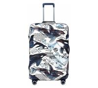 KLJnmbb Housse de protection élastique universelle pour valises Motif épaulard, Noir , XL, Bagage à main