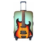 KLJnmbb Housse de protection universelle élastique lavable pour bagage de voyage Motif guitare basse instrument de musique, Noir , L
