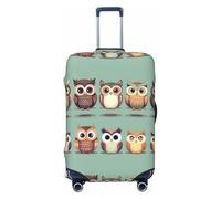 KLJnmbb Housse de protection universelle élastique lavable pour valise Motif chouettes, Noir , M