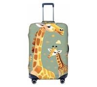 KLJnmbb Housse de protection universelle élastique lavable pour valise Motif girafes sauvages, Noir , L