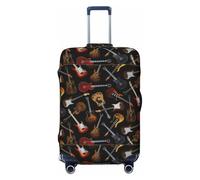 KLJnmbb Housse de protection universelle élastique lavable pour valise Motif guitare, Noir , L