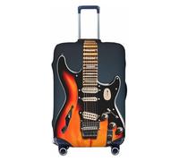KLJnmbb Housse de protection universelle élastique lavable pour valise Motif guitares électriques Orange, Noir , L