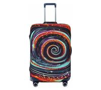 KLJnmbb Housse de protection universelle élastique lavable pour valise Motif spirale cosmique, Noir , S