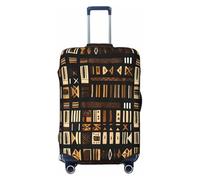 KLJnmbb Housse de protection universelle en tissu éponge africaine avec imprimé tribal - Housse de protection élastique lavable pour bagages de voyage, Noir , S