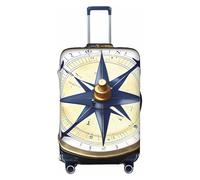 KLJnmbb Housse de protection universelle pour valise de voyage avec motif boussole nautique - Élastique et lavable, Noir , M
