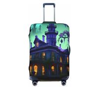 KLJnmbb Housse de protection universelle pour valise de voyage élastique et lavable Motif manoir hanté Noir, Noir , L