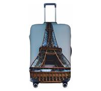 KLJnmbb Housse de protection universelle pour valise de voyage Motif Tour Eiffel Paris, Noir , M