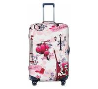 KLJnmbb Housse de protection universelle pour valise de voyage Motif Tour Eiffel Paris, Noir , S