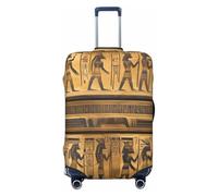 KLJnmbb Housse de protection universelle pour valise, élastique et lavable Motif hiéroglyphes égyptiens, Noir , S