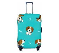 KLJnmbb Housse de protection universelle pour valise, élastique, lavable, motif chien beagle, Noir , XL