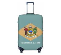 KLJnmbb Housse de protection universelle pour valise, élastique, lavable, motif drapeau du Delaware, Noir , M