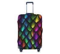 KLJnmbb Housse de protection universelle pour valise, élastique, lavable, motif écailles de dragon, Noir , S
