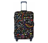 KLJnmbb Housse de protection universelle pour valise, élastique, lavable, motif formule mathématique, Noir , S