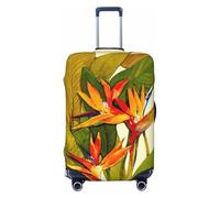 KLJnmbb Housse de protection universelle pour valise, élastique, lavable, motif oiseau de paradis tropical, Noir , S