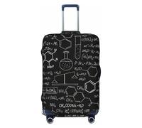 KLJnmbb Housse de protection universelle pour valise, motif abstrait, science, chimie, illustration, impression 3D, élastique, lavable, Noir , S