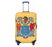 KLJnmbb Housse de protection universelle pour valise, motif drapeau du New Jersey, élastique, lavable, Noir , S