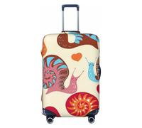 KLJnmbb Housse de protection universelle pour valise, motif escargot, élastique, lavable, Noir , L