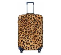 KLJnmbb Housse de protection universelle pour valise, motif léopard, élastique, lavable, Noir , M
