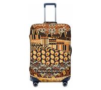 KLJnmbb Housse de protection universelle pour valise, motif patchwork africain, élastique, lavable, Noir , L