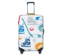 KLJnmbb Housse de protection universelle pour valises de voyage Motif imprimé Hockey Elements, Noir , L
